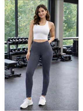 Women's One Step Ahead Gray Leggings M